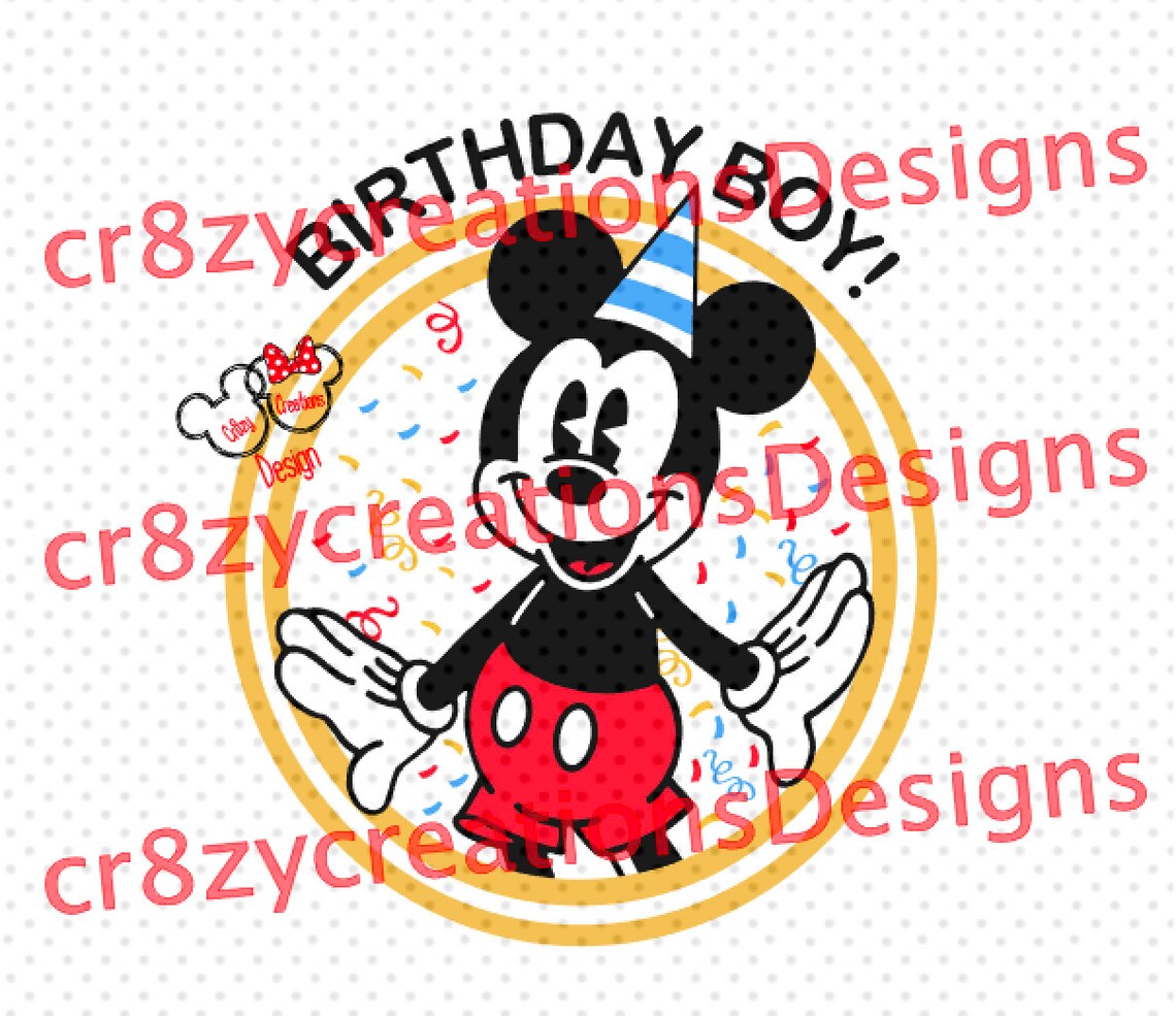 Mickey Mouse Birthday Boy Svg Mickey Mouse Svg Studio3 | Etsy