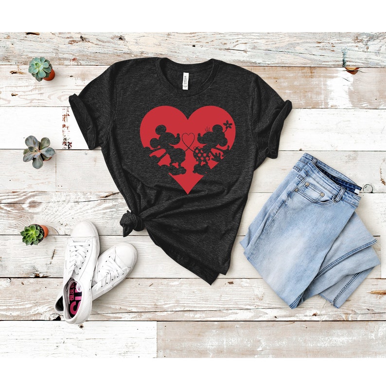 Download Valentine's Day Mickey and Minnie in heart svg Mickey | Etsy