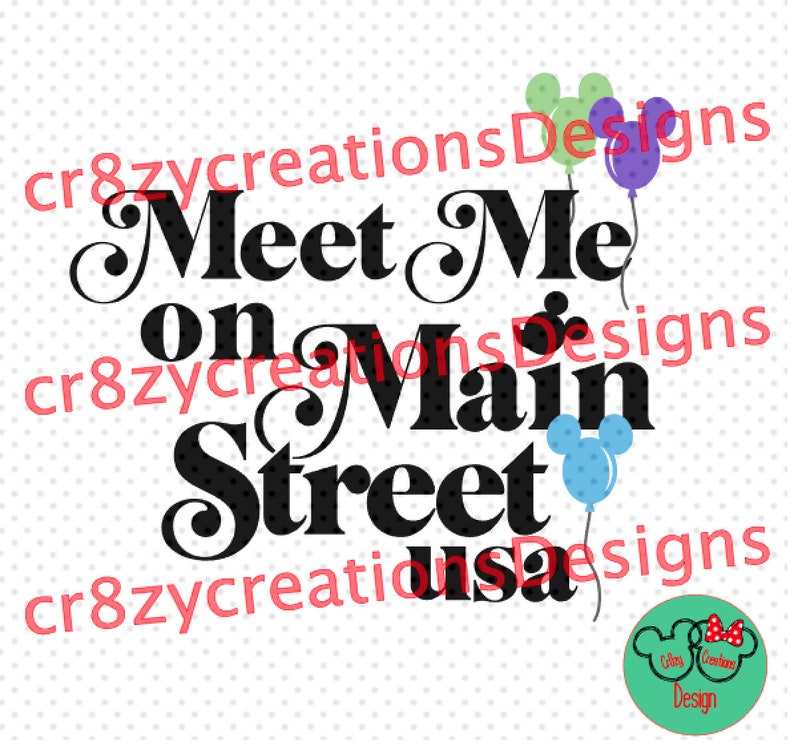 Meet Me on Main Street Usa Svg Studio3 Jpeg Png Etsy