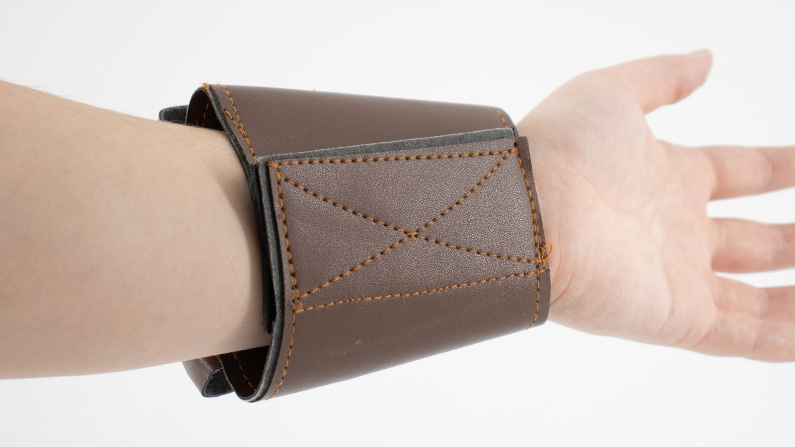 Leather wrist wrap with pockets Etsy