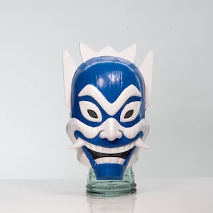 Blue Kabuki Spirit Mask Costume or Display Prop