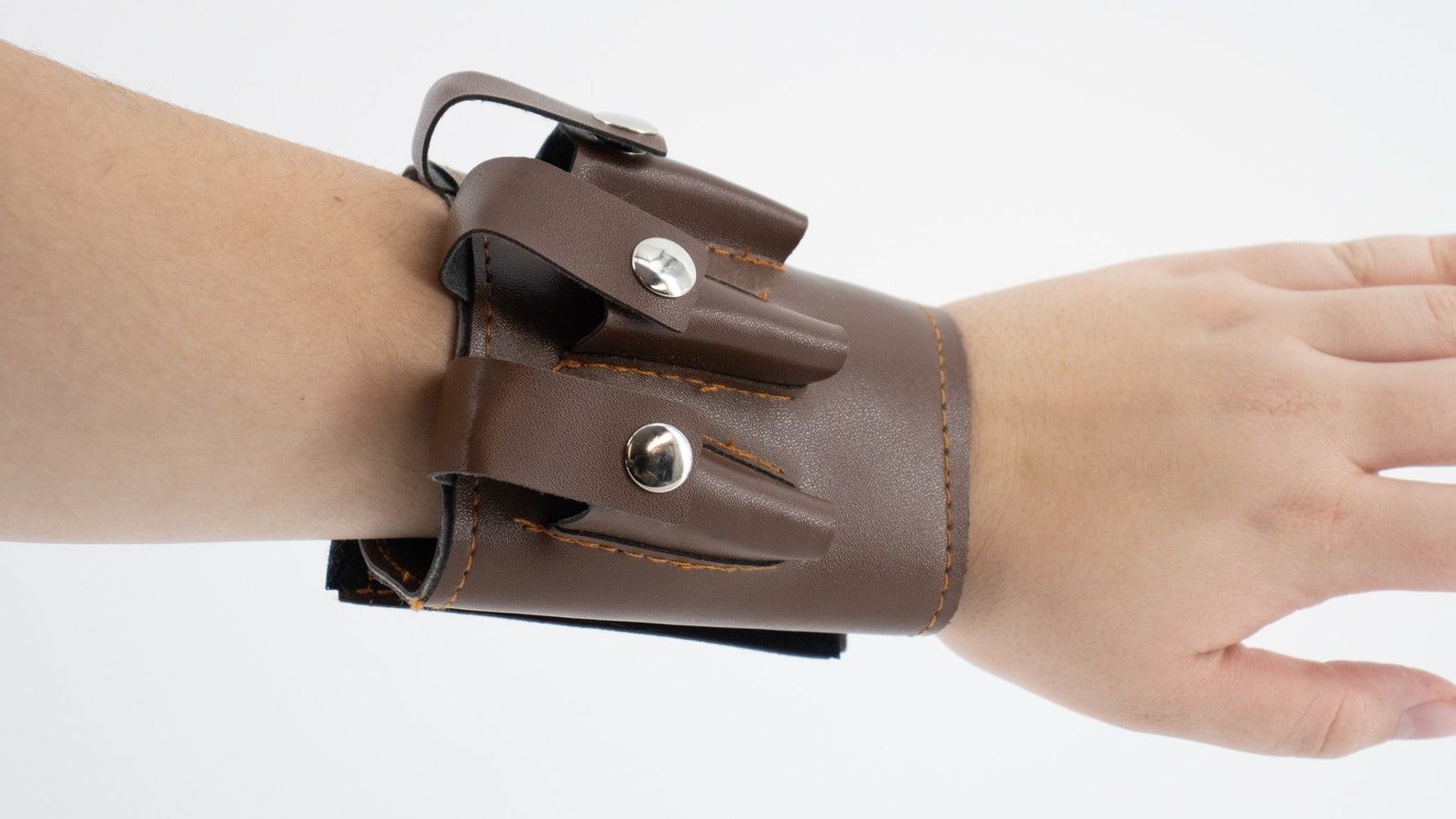 Leather wrist wrap with pockets Etsy