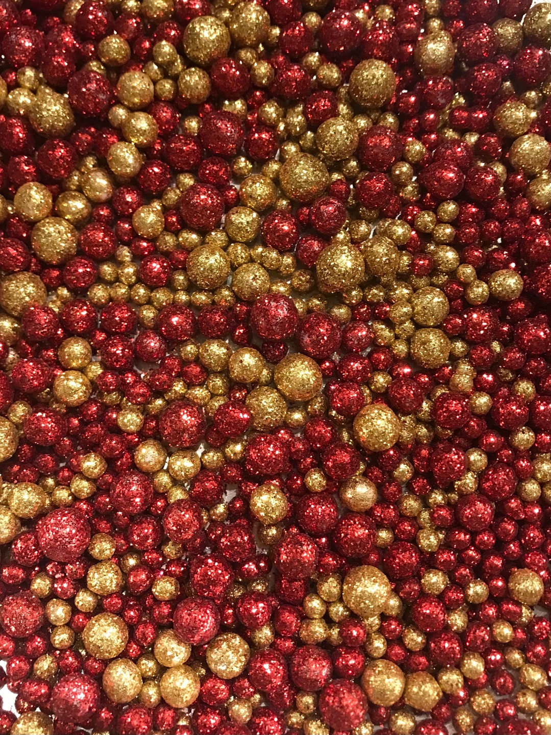 Sparkle Red and Gold Sprinkles Sprinkle Mix Sprinkle Etsy