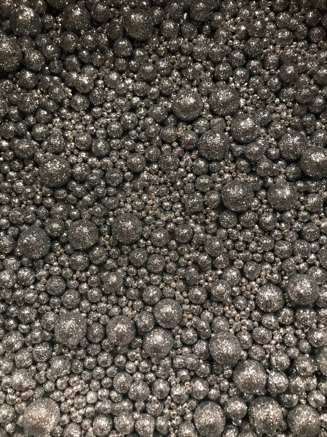 Silver Glitter Sugar Pearls: Edible Cake Sprinkles - Etsy