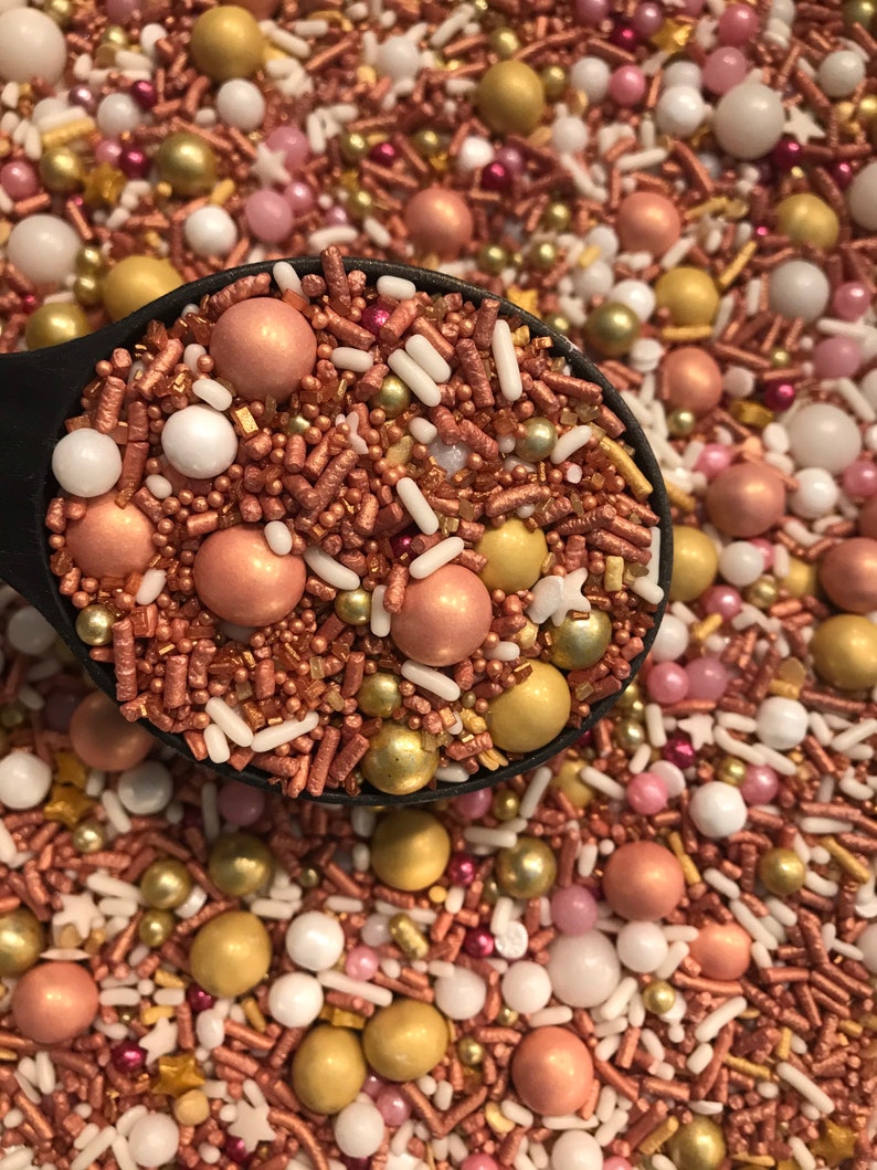 Sprinkle Rose Gold Sprinkle Cake Sprinkles Sprinkles Etsy