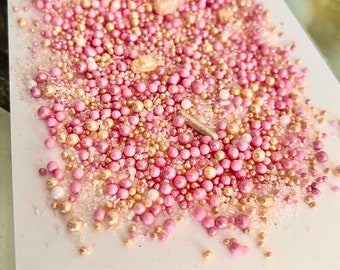 Pink Cream - Pink - Yellow Gold - Sprinkles - Sprinkle Blend  - Luxury - Wedding - Bridal Shower - Sprinkles