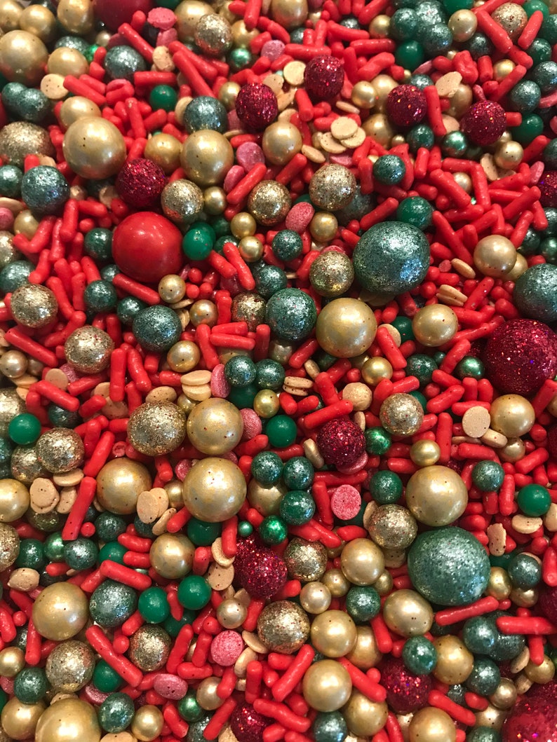 Christmas Sprinkles Sprinkles Glitter Sprinkles Edible Etsy