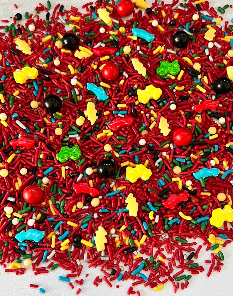Cars Sprinkle Sprinkles Birthday Party Cake Sprinkles Etsy
