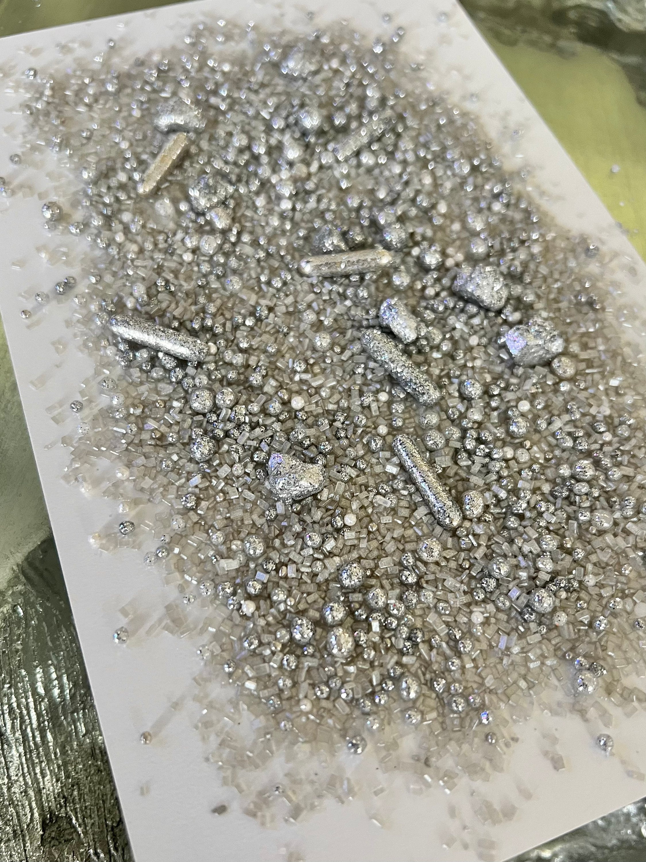 Slivergradient Sprinkle Silver Chunky Sugar Sprinkles: Edible Cake Sprinkle Blend - Etsy