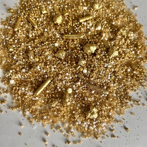 Golden - Sparkle Gold - Chunky Sugar - Sprinkles - Sprinkle Blend - Cake Sprinkles