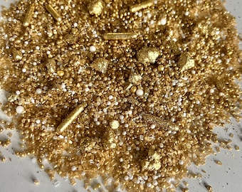 Golden - Sparkle Gold - Chunky Sugar - Streusel - Streumischung - Kuchen Streusel