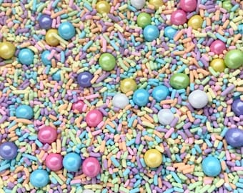 Pastel Sprinkles Mix: Jimmies and Sixlets