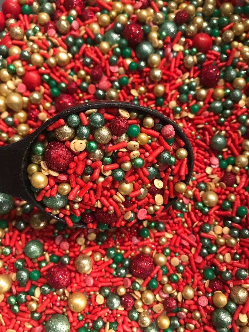 Christmas Sprinkles Sprinkles Glitter Sprinkles Edible Etsy Christmas Sprinkles