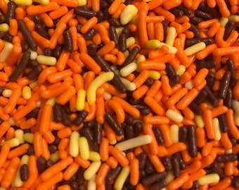 Holiday Sprinkle - Cake Sprinkles - Orange Sprinkles - Brown Sprinkles - Yellow Sprinkles