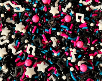 Music Notes Sprinkle Blend: Jimmies, Pearls, Confetti