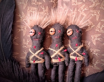 Poupée vaudou, Vodun, hoodoo, magie, occultisme, poupée vaudou artistique, poupée d'art, vaudou, vaudou noir, marionnette vaudou, poupée vaudou, faite main