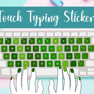 HUNTER GREEN Touch Typing Stickers for Kids - Learn to Type With Fun ...