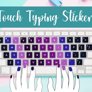 Space Galaxy Touch Typing Aufkleber für Kinder - Lernen Sie, mit Spaß und Leichtigkeit zu tippen, niedlich und lehrreich, aber total kinderfreundlich, geben Sie zu Hause ein