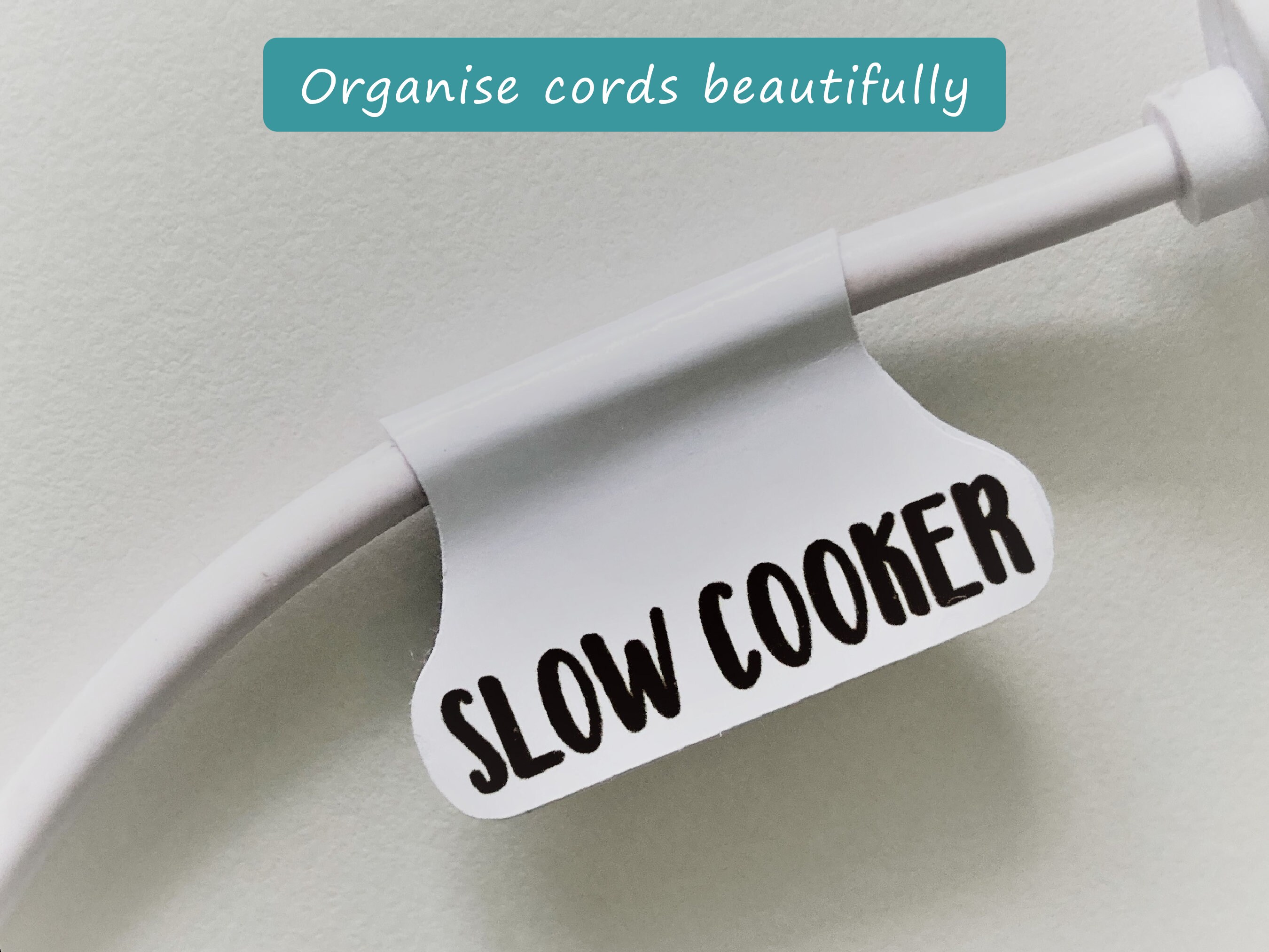 White USB Power Cord Organisation Labels Tag Stickers Cable Etsy UK