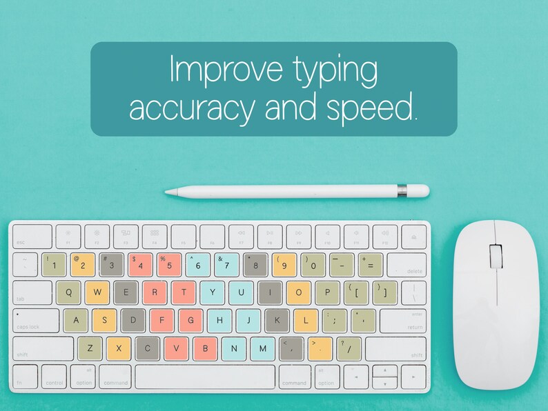 Sticker Typing Device Boho Earthy Touch Typing Stickers for Kids - Learn to Type With Fun and ...