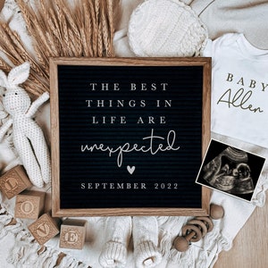 Digital Pregnancy Announcement /  Social Media / Gender Neutral / Digital  Pregnancy Announcement / Pregnancy Reveal /  Letter Board Baby /