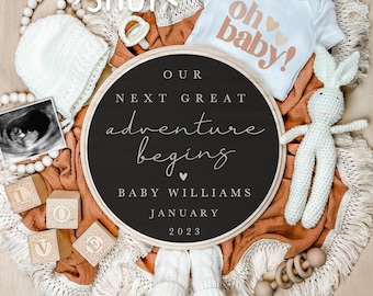 Digital Pregnancy Announcement /  Social Media / Gender Neutral / Digital  Pregnancy Announcement / Pregnancy Reveal /  Letter Board Baby /