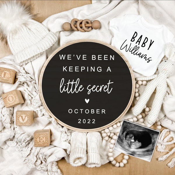 Digital Pregnancy Announcement /  Social Media / Gender Neutral / Digital  Pregnancy Announcement / Pregnancy Reveal /  Letter Board Baby /