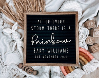 Rainbow Baby Announcement: Letter Board Social Media Reveal (Digital File)