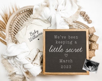 Digital Pregnancy Announcement /  Social Media / Gender Neutral / Digital  Pregnancy Announcement / Pregnancy Reveal /  Letter Board Baby /