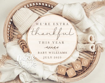 Editable Template / Thanksgiving Pregnancy Announcement /  Social Media /  Digital  Pregnancy Announcement / Pregnancy Reveal /