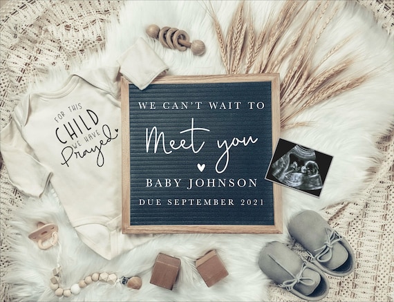 Edit-yourself Pregnancy Announcement Digital File for Social Media, Neutral Baby  Announcement Digital, Custom Baby Announcement, Instagram 