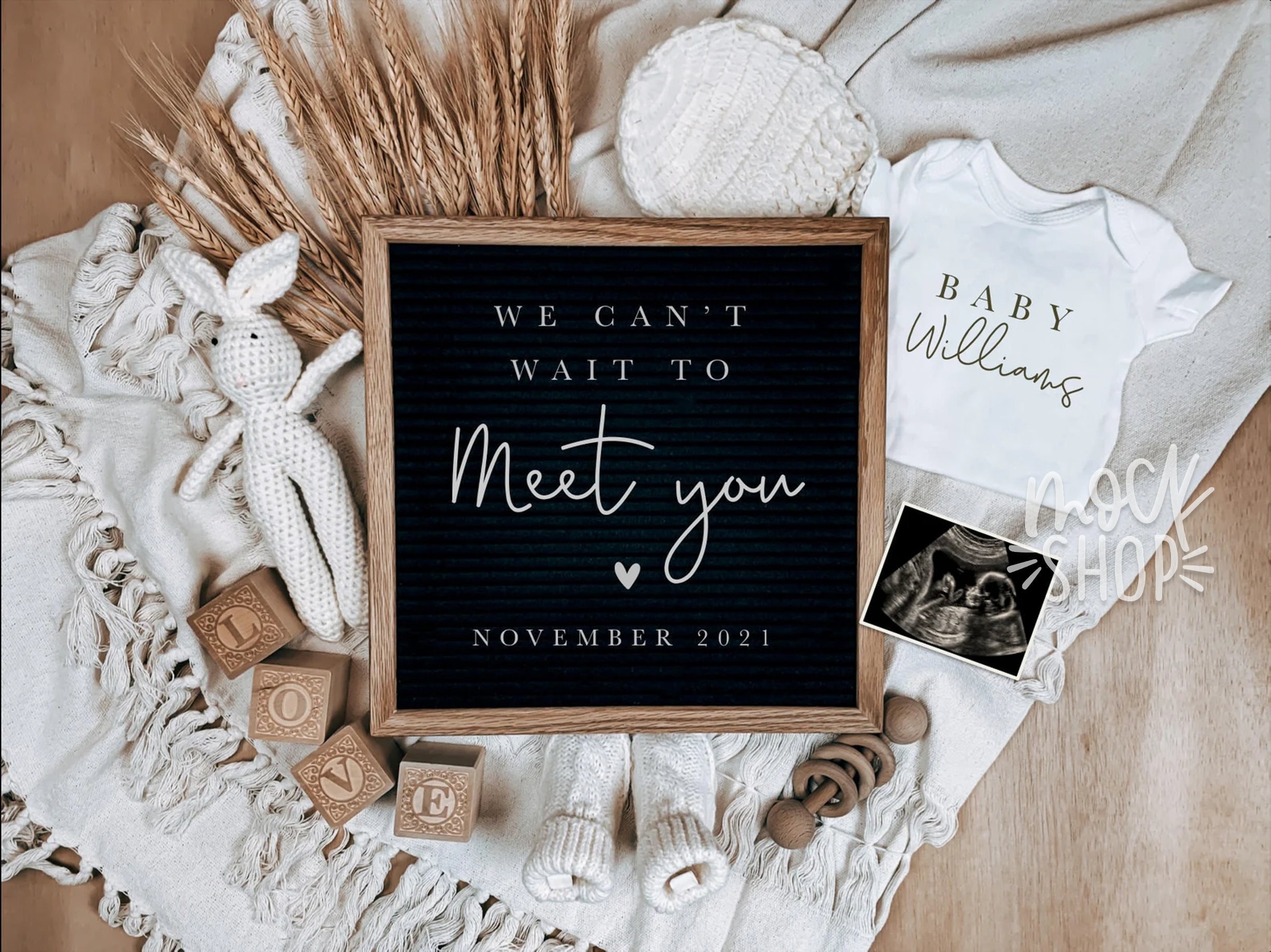 Digital Pregnancy Announcement / Social Media / Gender Neutral / Digital Pregnancy  Announcement / Pregnancy Reveal / Letter Board Baby / 