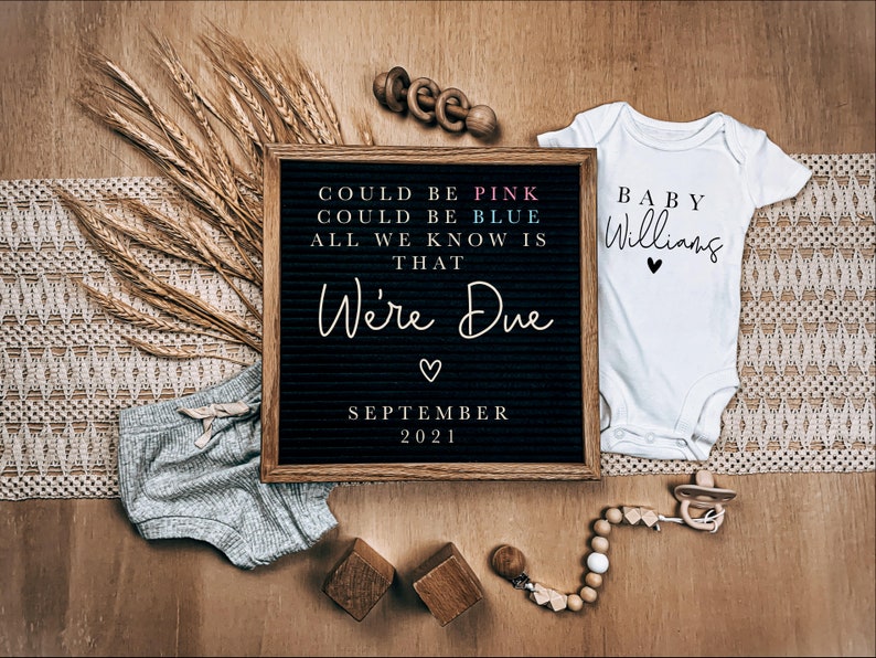 Could Be Pink Could Be Blue / Digital Pregnancy Announcement | Etsy