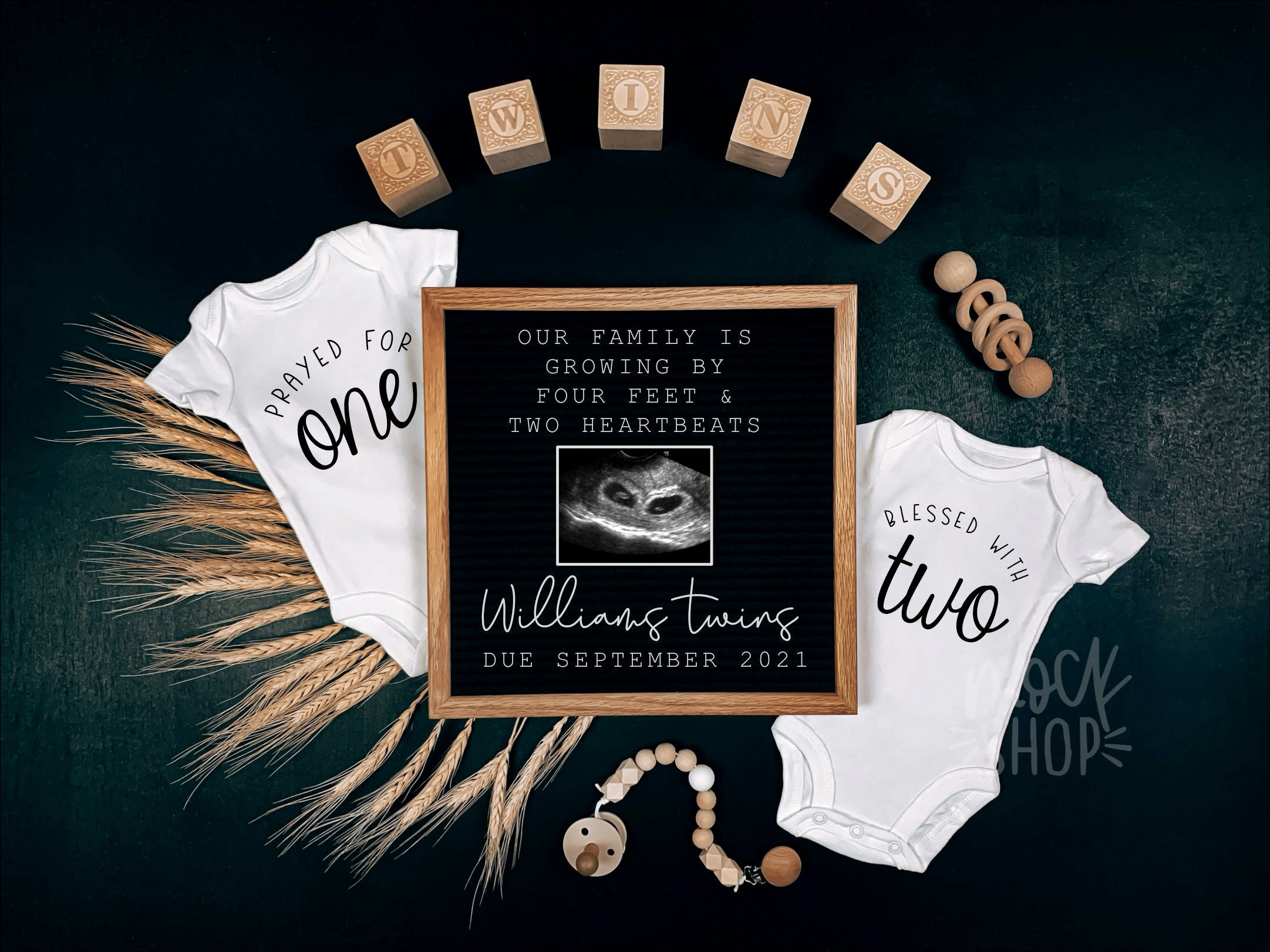 Download Twin Digital Pregnancy Announcement Social Media Twins Etsy