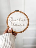 Personalized Embroidered Baby Name Sign: Pretty Vintage Floral