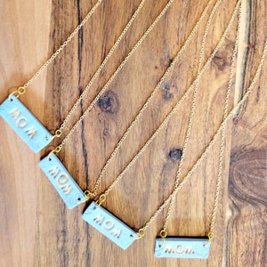 Mom Polymer Clay Chain Neckace