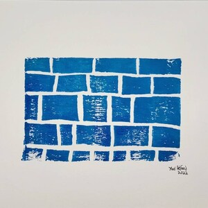 Western Wall Block Print (original)