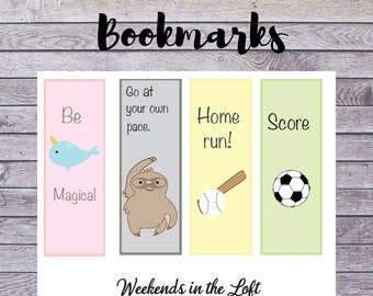 Printable bookmarks for kids and older kids