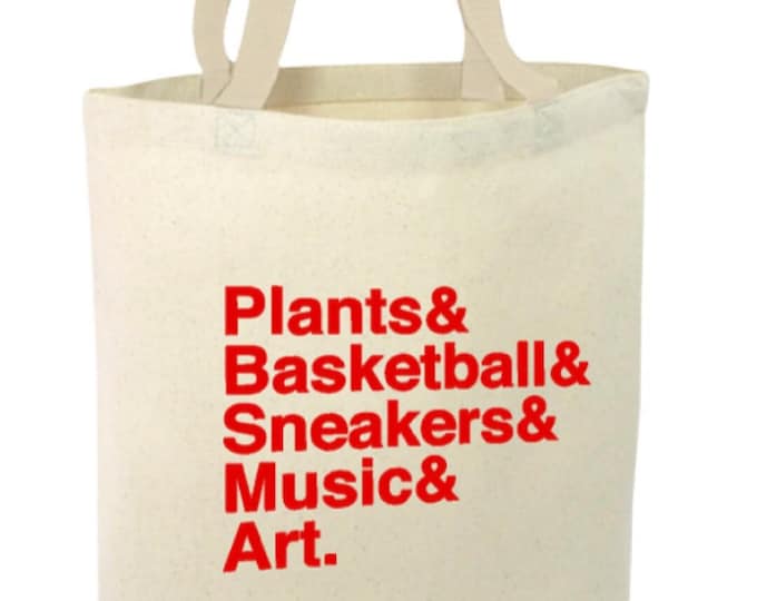 Essentials Tote - Red on Canvas