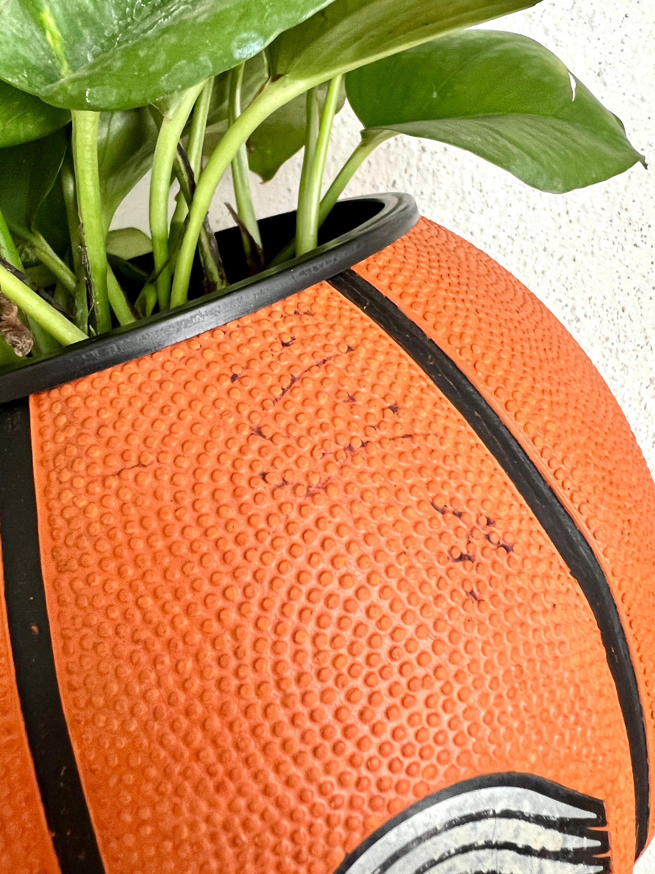 Vintage Portland Trailblazers (illegible signature) Basketball Planter