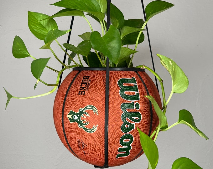 Milwaukee Bucks NBA Wilson Basketball Planter by Plantsketball Etsy