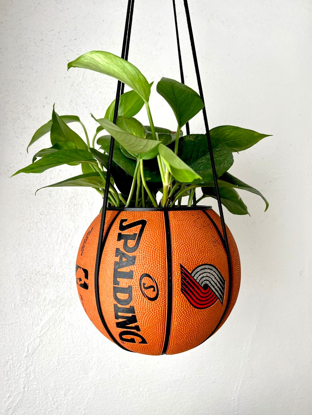 Vintage Portland Trailblazers (illegible signature) Basketball Planter