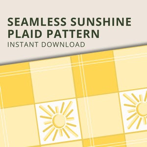 Cheerful Yellow Sunshine Plaid Digital Paper for Summer Crafts, Sublimation & Scrapbooking