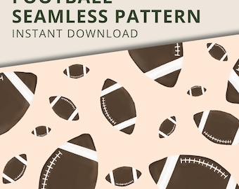 Football Seamless Pattern: Digital Paper for Sports Crafts, Scrapbooking & Sublimation Designs