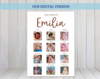 1st Birthday Poster, One Year of Baby, Milestone Board, First Birthday Milestone Poster, First Birthday, Baby Milestone