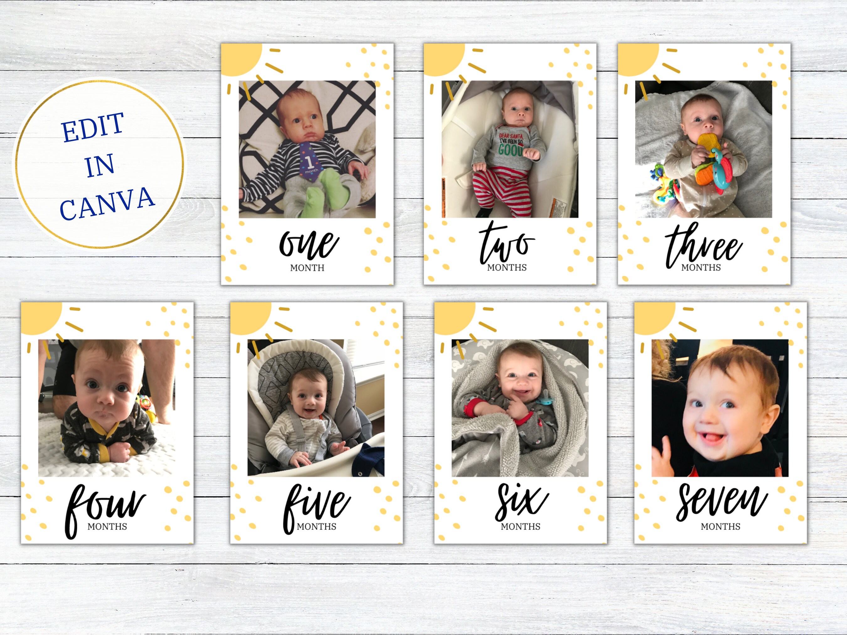 Sunshine Birthday Banner, 12 Month Photo Banner, Baby Photo Banner, First Year Banner