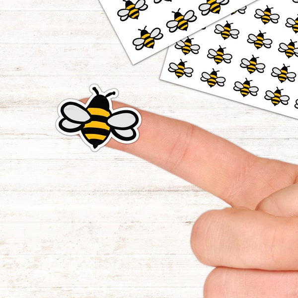 Bee Stickers, Bee Decal,Bee Tiny Stickers, Cute Bee Stickers, Bee Planner Stickers, Bee Sticker Sheet