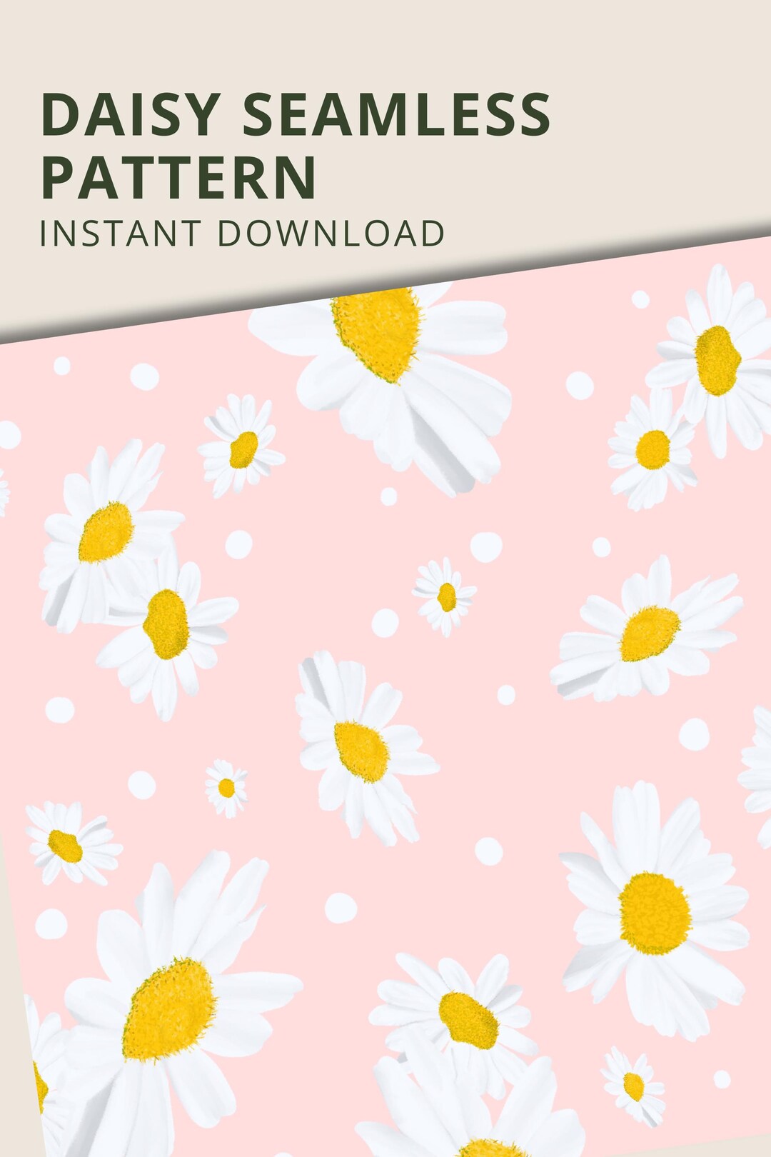 Whimsical Daisy Seamless Pattern: Digital Paper for Summer Crafts ...