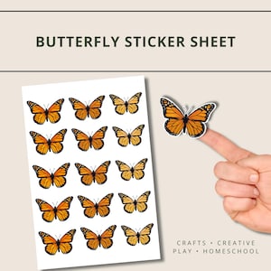 monarch butterfly sticker sheet