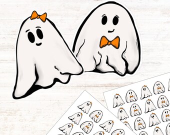 Ghost Stickers: Halloween Party Crafts, Laptop Decals
